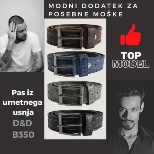 Pas za hlače umetno usnje D&D B350 - slika 10