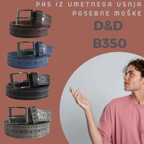 Pas za hlače umetno usnje D&D B350 - slika 3