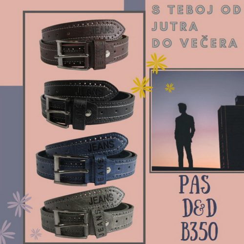 Pas za hlače umetno usnje D&D B350 - slika 2