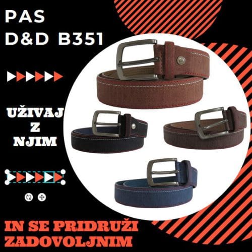 Pas za hlače umetno usnje D&D B351 - slika 6
