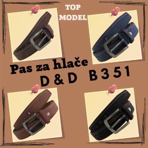 Pas za hlače umetno usnje D&D B351 - slika 2