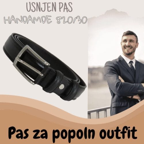 Pas za hlače usnje HANDMADE 820/30 - slika 5