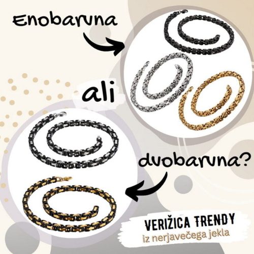 Moška jeklena verižica TRENDY - slika 2