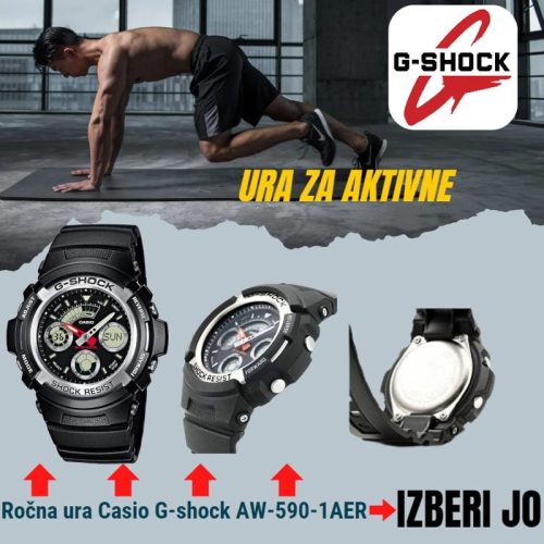 Ročna ura Casio G-shock AW-590-1AER - slika 3
