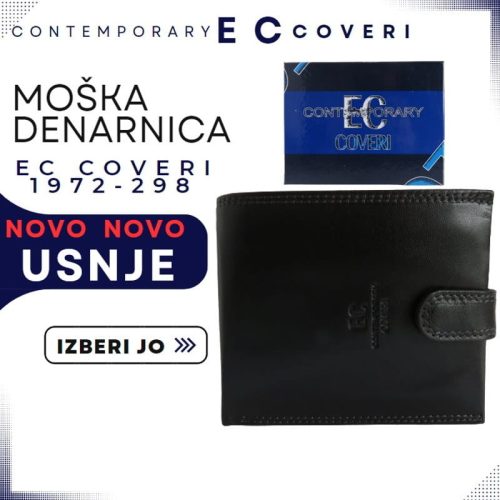 Moška usnjena denarnica EC COVERI 1972-298 - slika 3