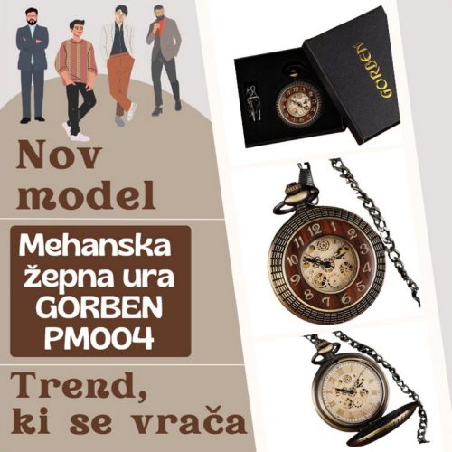 Mehanska žepna ura GORBEN PM004 - slika 4