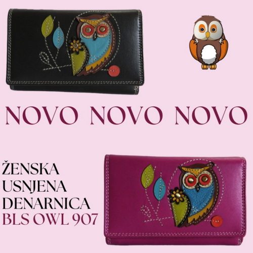 Ženska usnjena denarnica BLS OWL 907 - slika 9