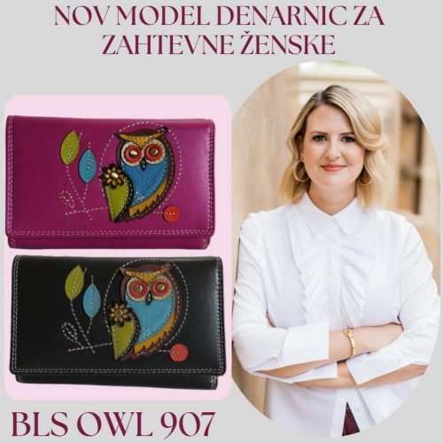Ženska usnjena denarnica BLS OWL 907 - slika 16