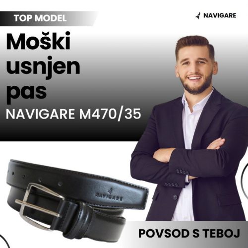 Pas za hlače usnje NAVIGARE M470/35 - slika 4